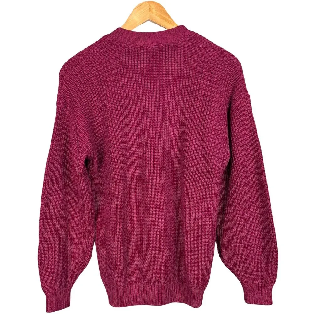 Old‎ Navy Girls Sweater Cardigan Noble Garnet Cocoon Balloon Sleeves XL (12) New